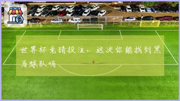世界杯竞猜投注，这次你能找到黑马球队吗
